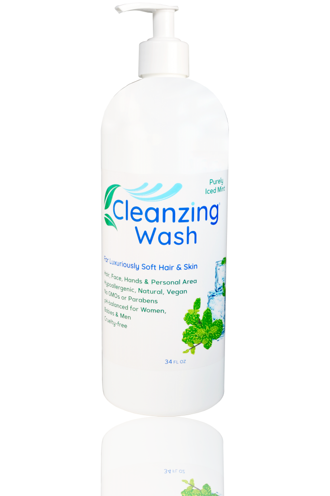 A bottle of cleanzing wash